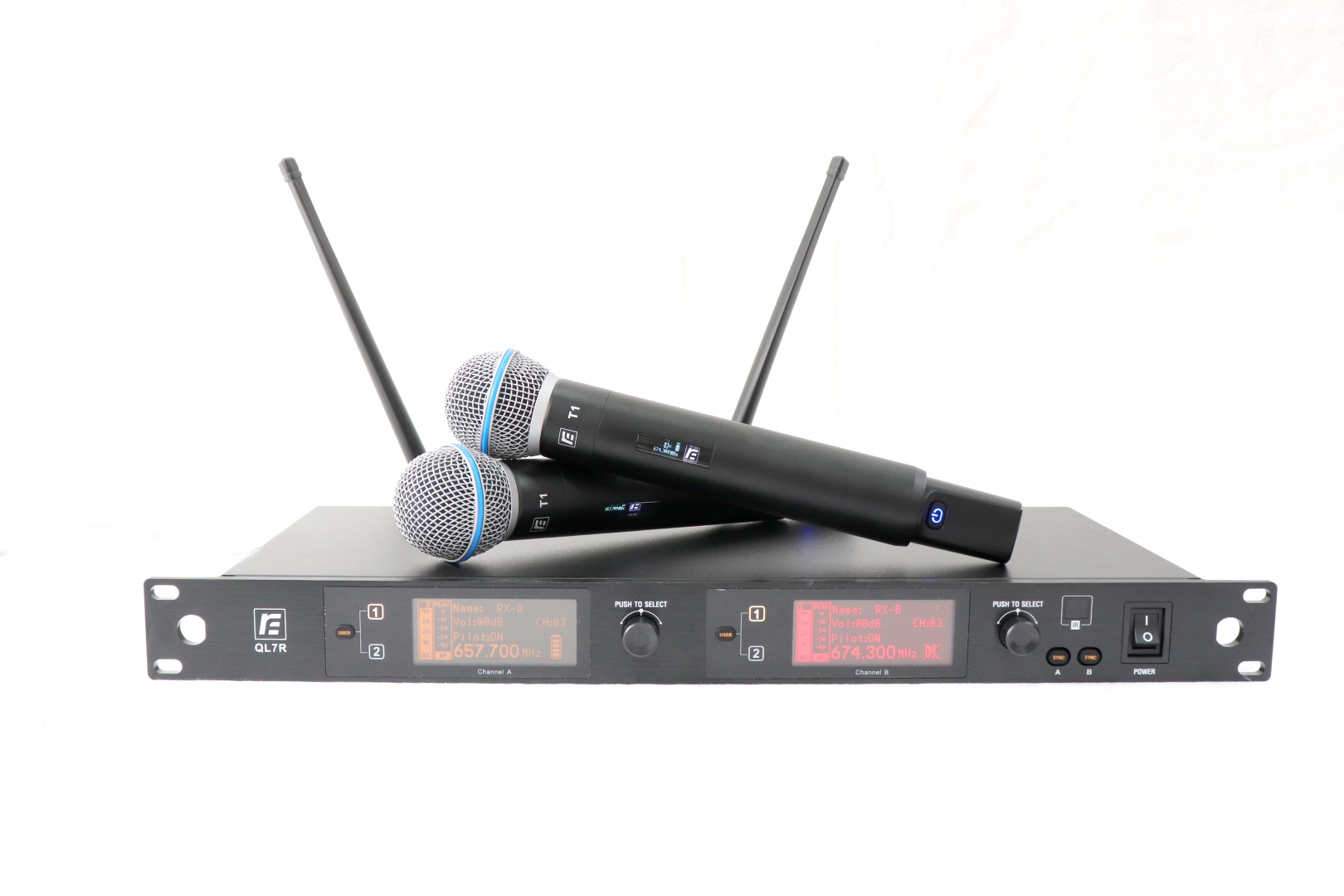 RFIntell QL7R/T1-A 651,800-683,400 МГц 2-канальная радиосистема с 2-мя ручными микрофонами в Беслане