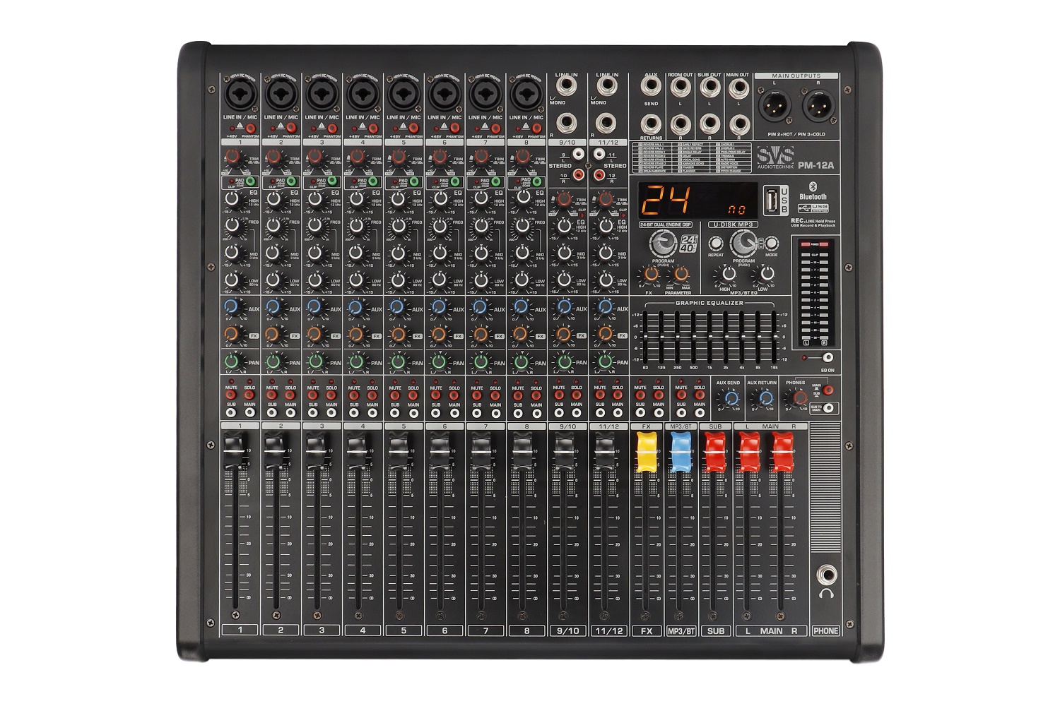 SVS Audiotechnik mixers PM-12A Активный аналоговый микшерный пульт, 12-канальный в Беслане